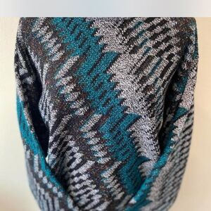 AREA Men's Crewneck Sweater - Teal and Gray Vintage 90s